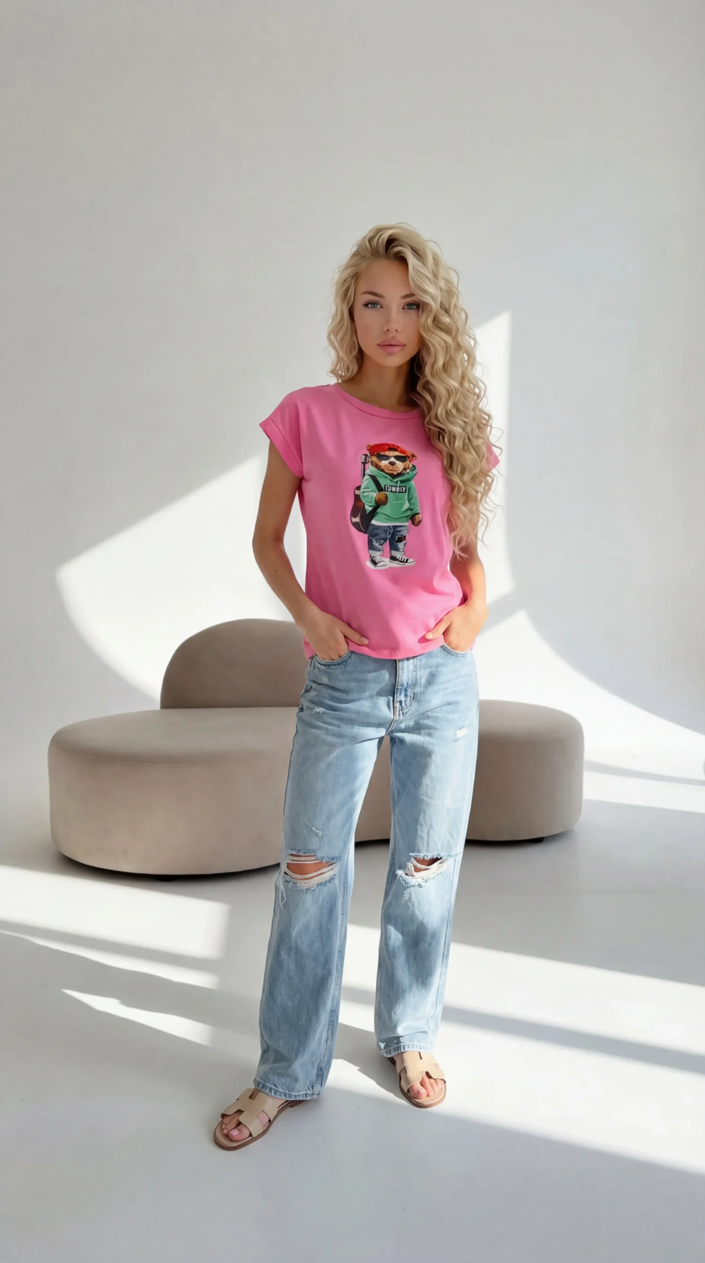 Rožinė laisvalaikio maikutė moterims Rožinė laisvalaikio maikutė moterims