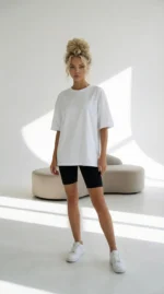 šortai aukštu liemeniu