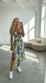 Vasarinės suknelės su citrinomis