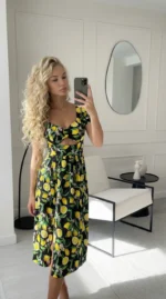 vasarinės suknelės su citrinomis