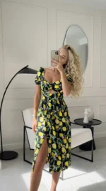 vasarinės suknelės su citrinomis