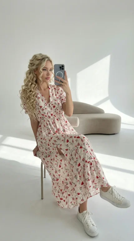 geletos suknelės vasarai