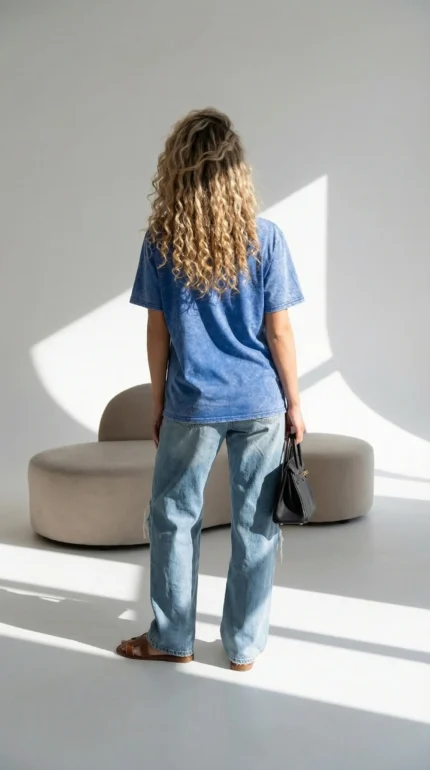 moteriška medvilninė maikutė melyna