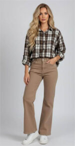 moteriški marškiniai languoti