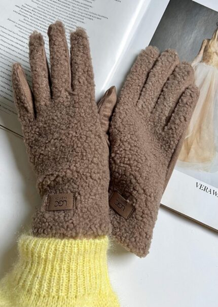 Kakavos spalvos moteriškos pirštinės