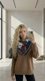 marga skarelė ant kaklo