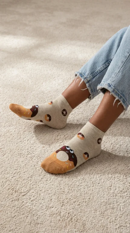 Linksmo dizaino moteriškos kojinės