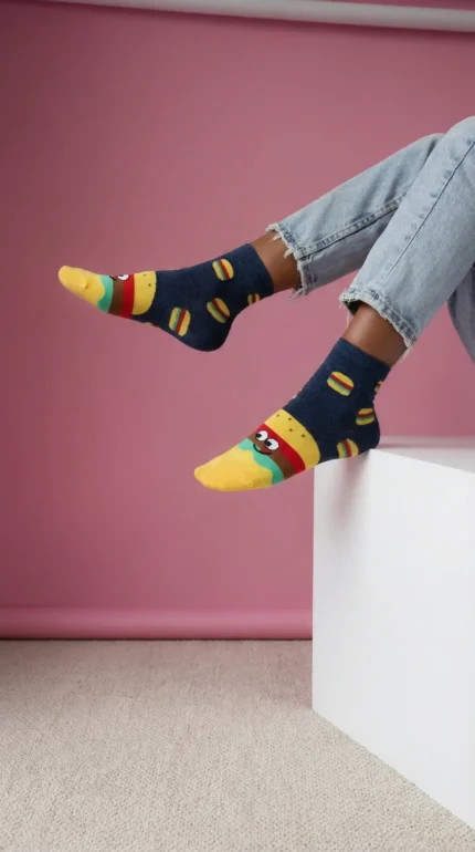 Spalvingos moteriškos kojinės