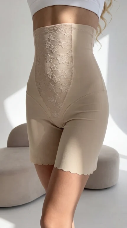 Liekninantys korsetai aukštu liemeniu Smėlio spalva