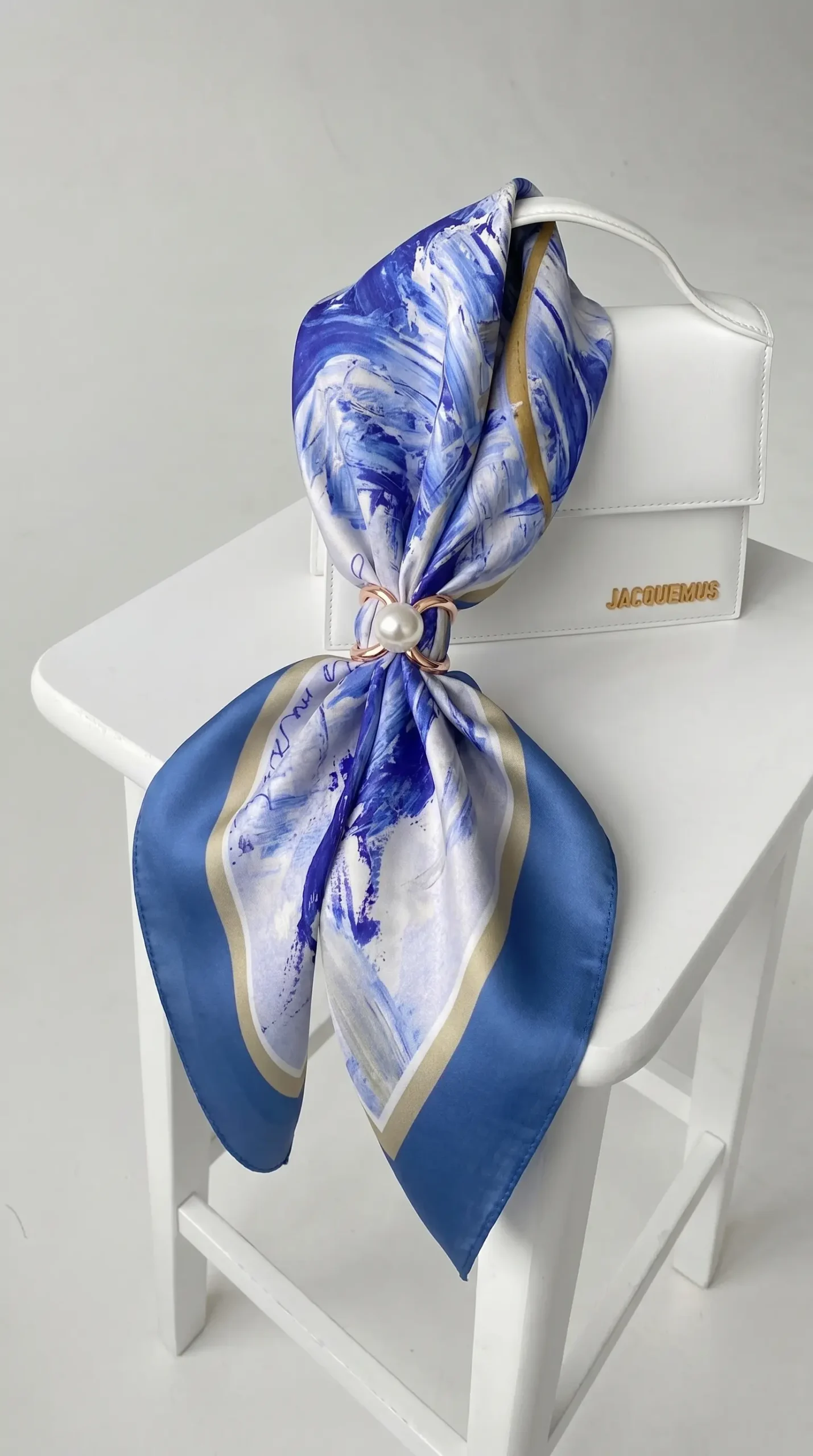 Skarelės žiedas Gėlė su perlu