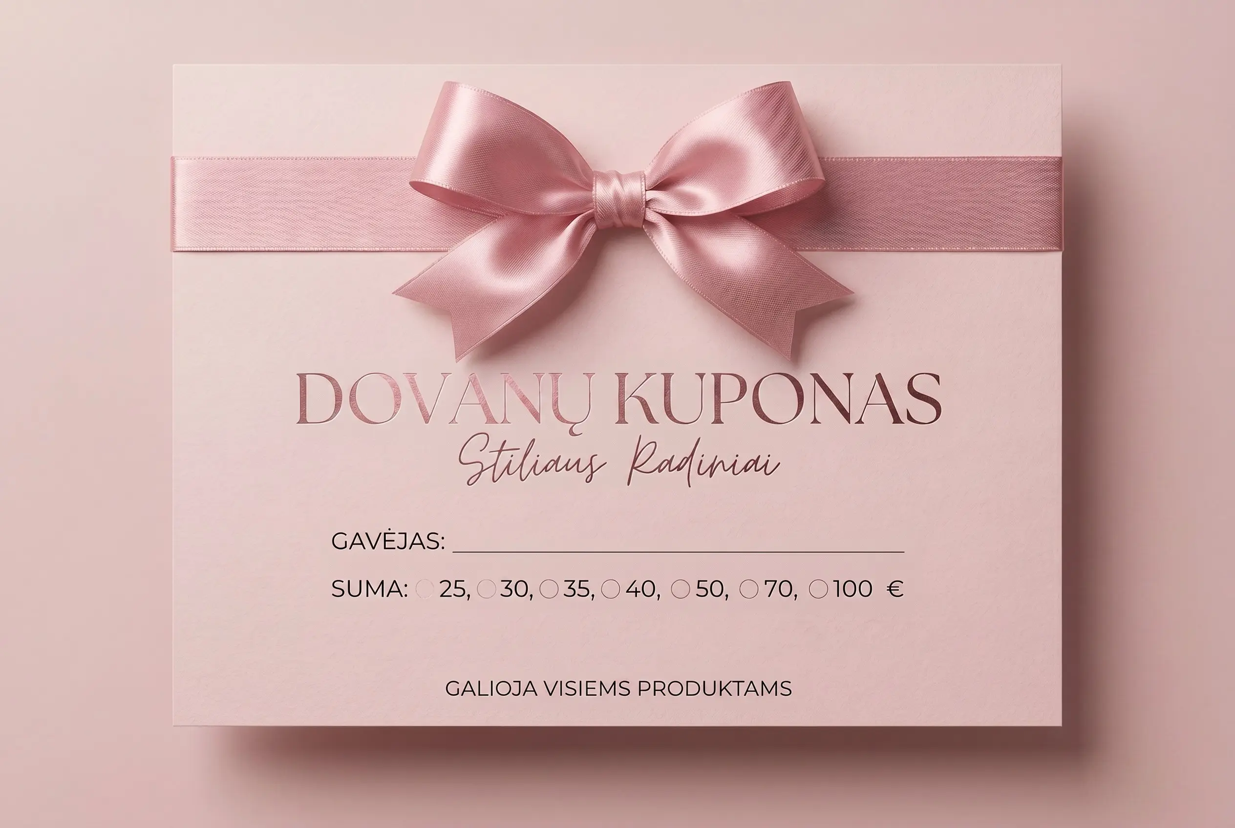 dovanų kuponas