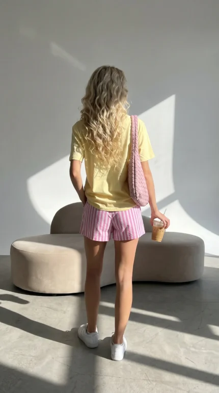 geltona vasarinė maikutė
